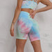 Two-Tone Tie Dye Cycling Shorts - Flamin' Fitness